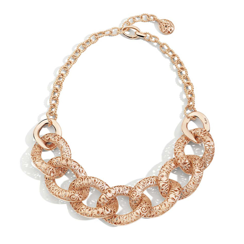 Collier Arabesque en Or Rose 18K