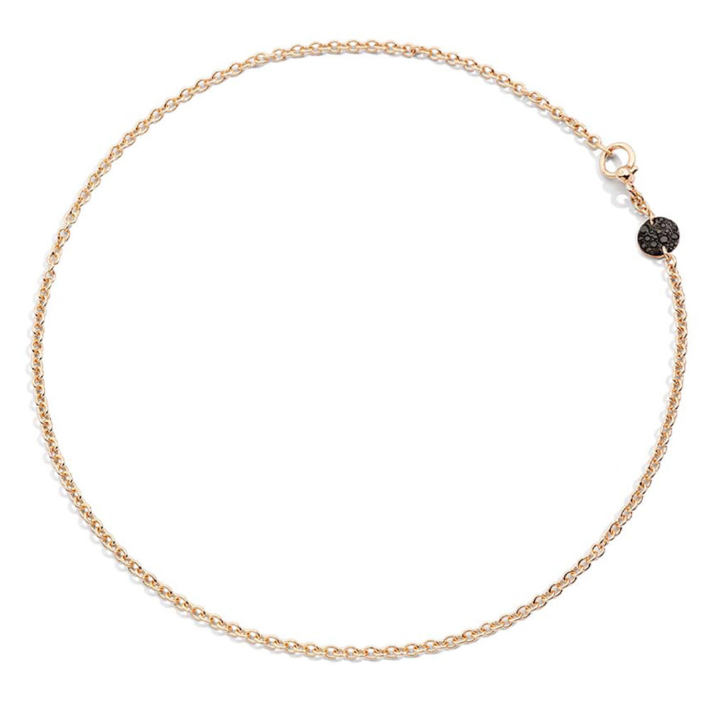 Collier Sabbia en Or Rose 18K & Diamant Noir