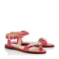 CITY SANDAL FLAT WITH JEWEL - Rose
