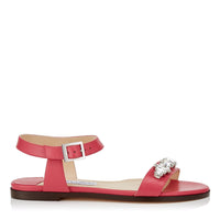 CITY SANDAL FLAT WITH JEWEL - Rose