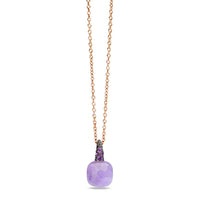Collier Capri en Or Rose 18K & Pierre de Jade lavande et Améthyste