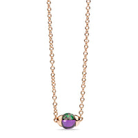 Collier M'Ama Non M'Ama en Or Rose 18K & Améthyste et Grenat tsavorite