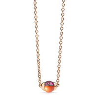 Collier M'Ama Non M'Ama en Or Rose 18K & Hessonite Grenat et Saphir Rose