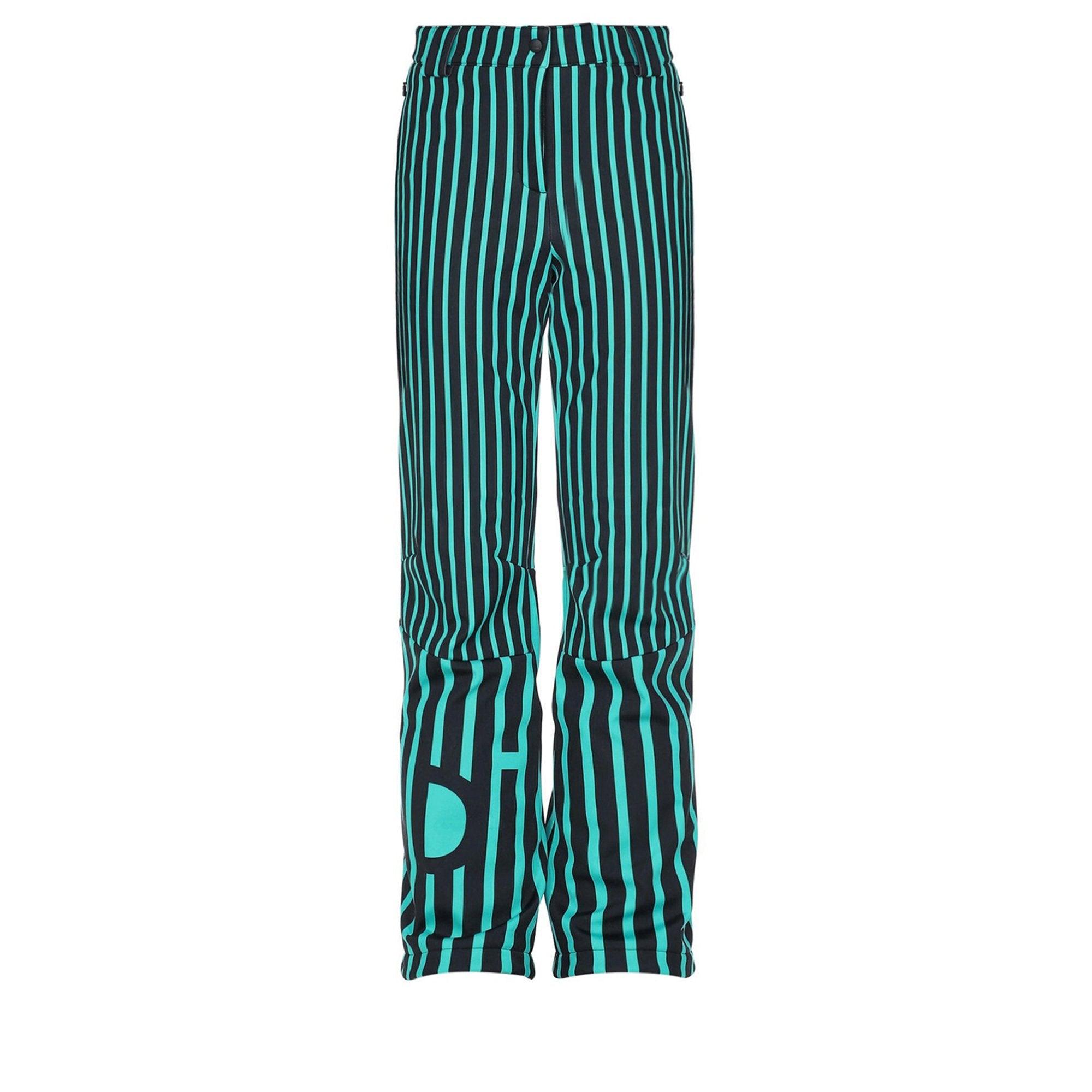 Pantalon de ski à rayures - Turquoise & Noir