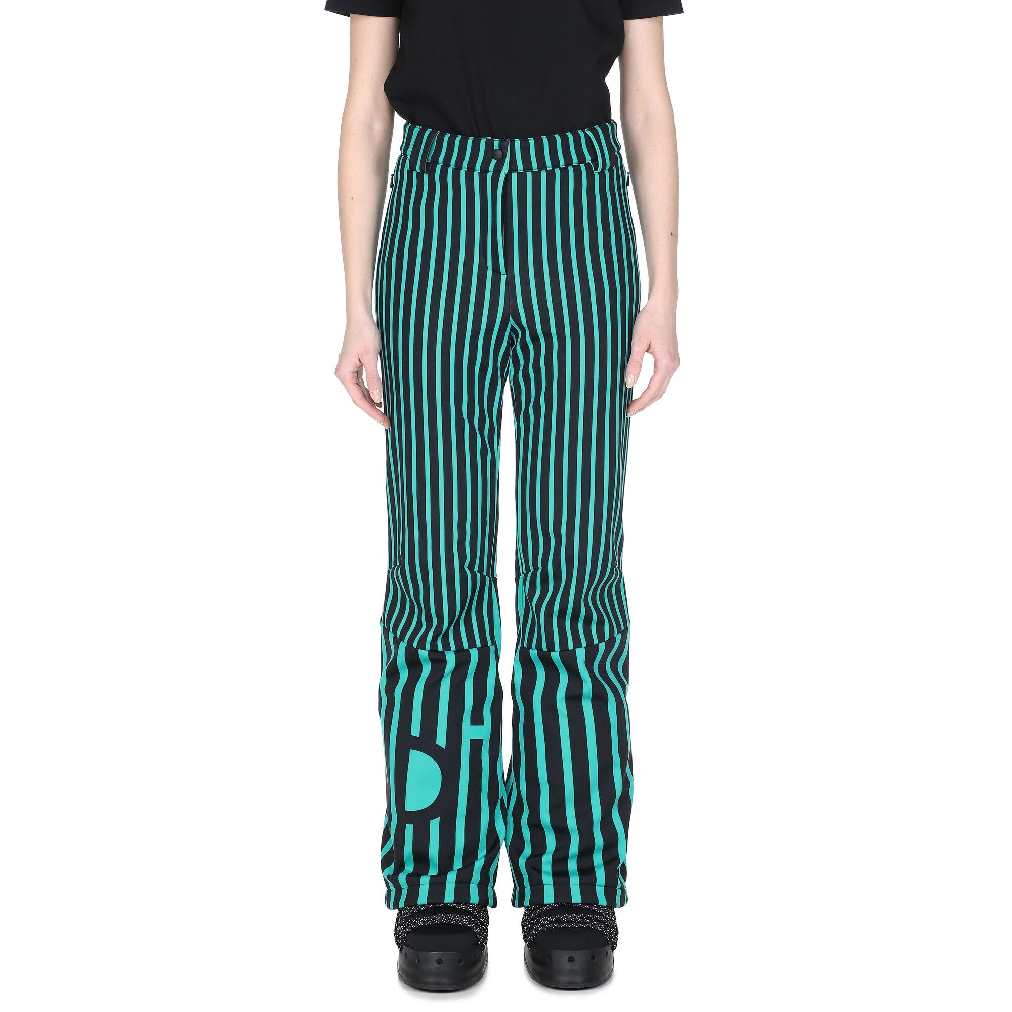 Pantalon de ski à rayures - Turquoise & Noir