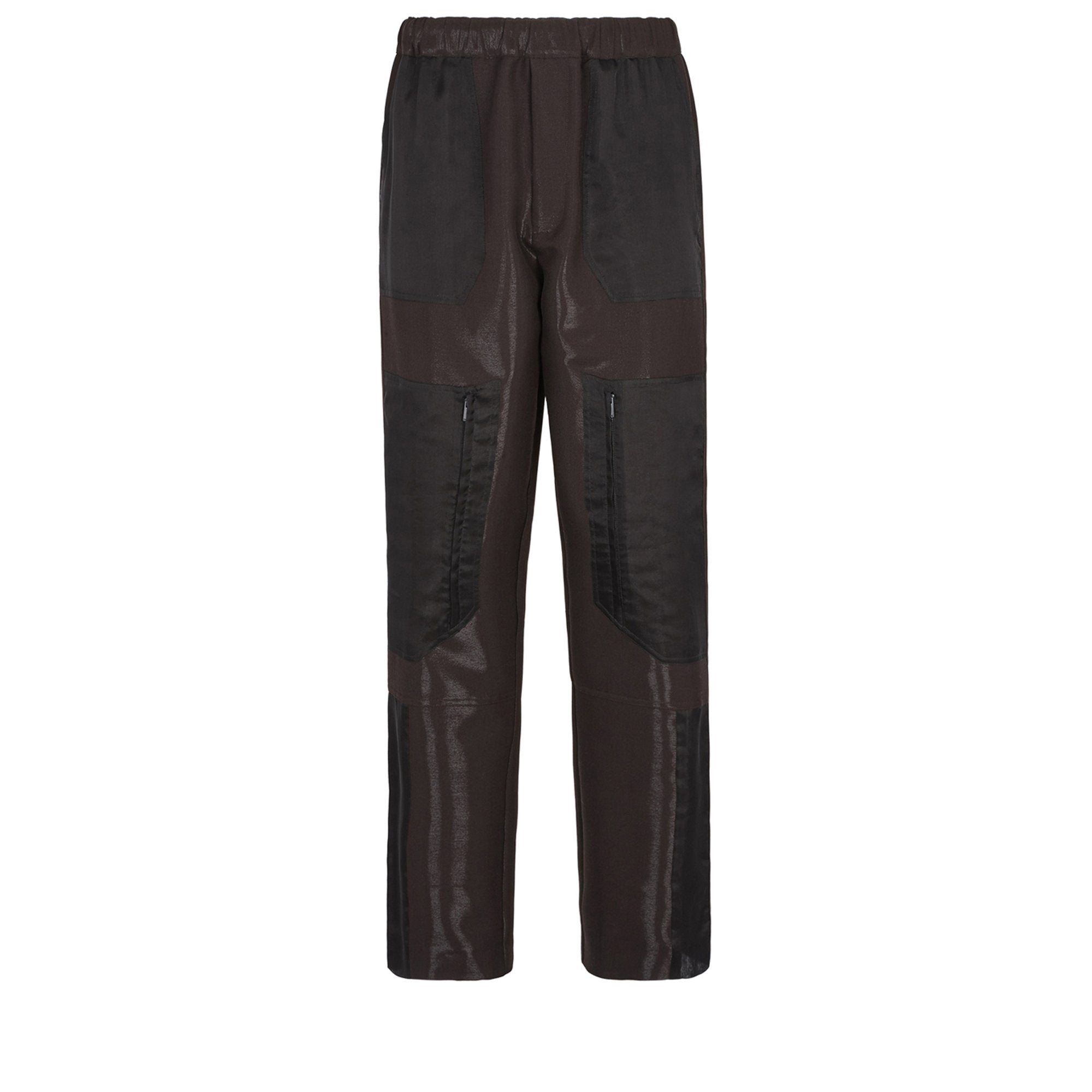 Pantalon coupe confortable en laine - Marron
