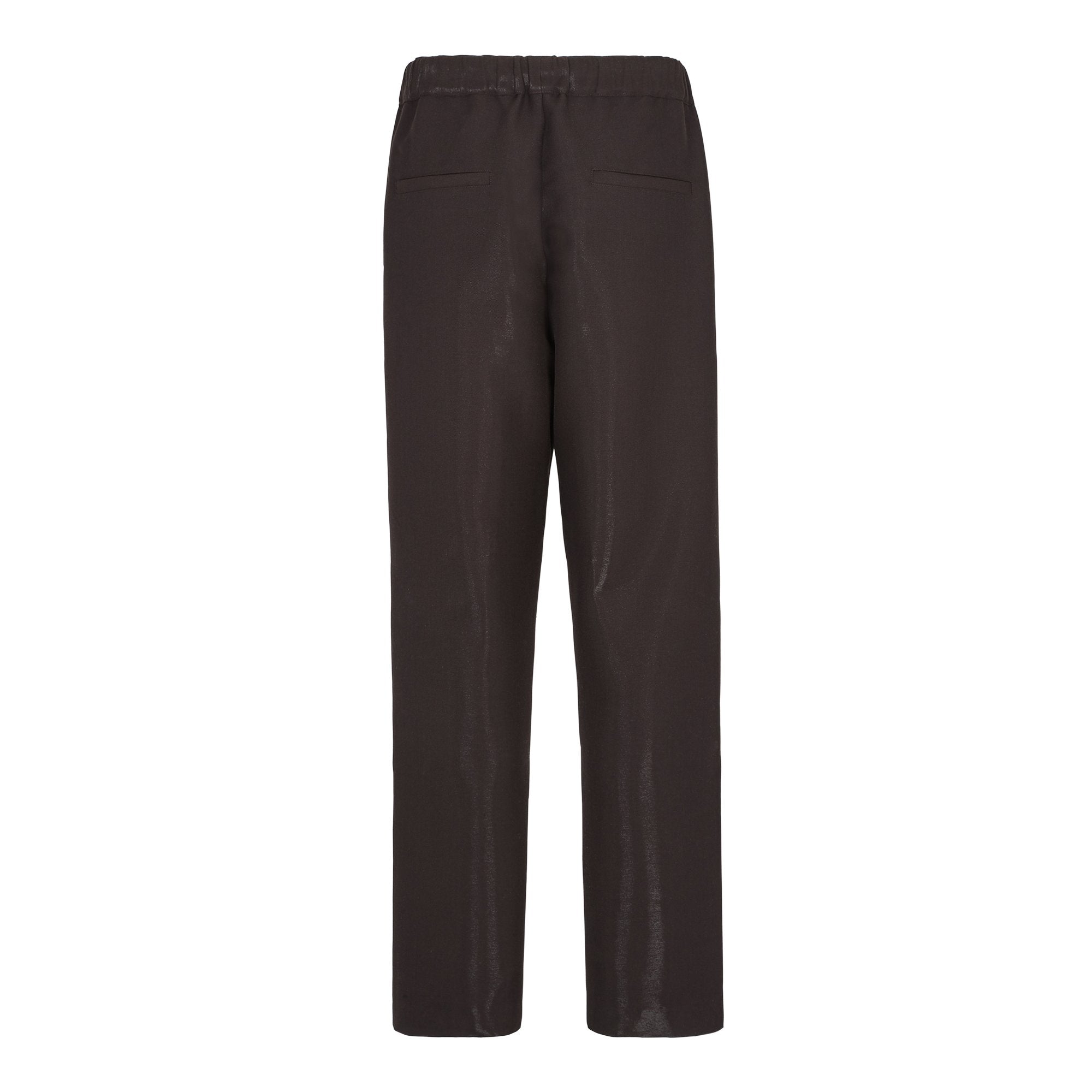 Pantalon coupe confortable en laine - Marron