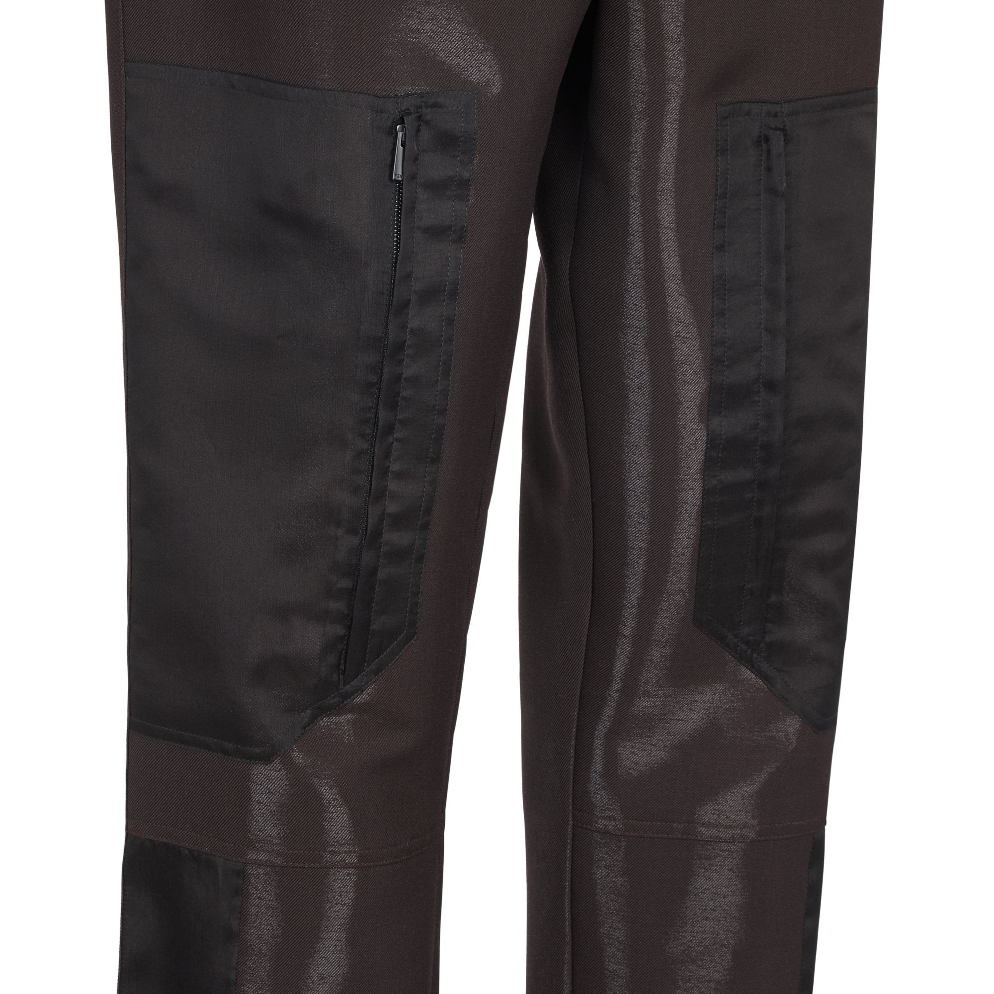 Pantalon coupe confortable en laine - Marron