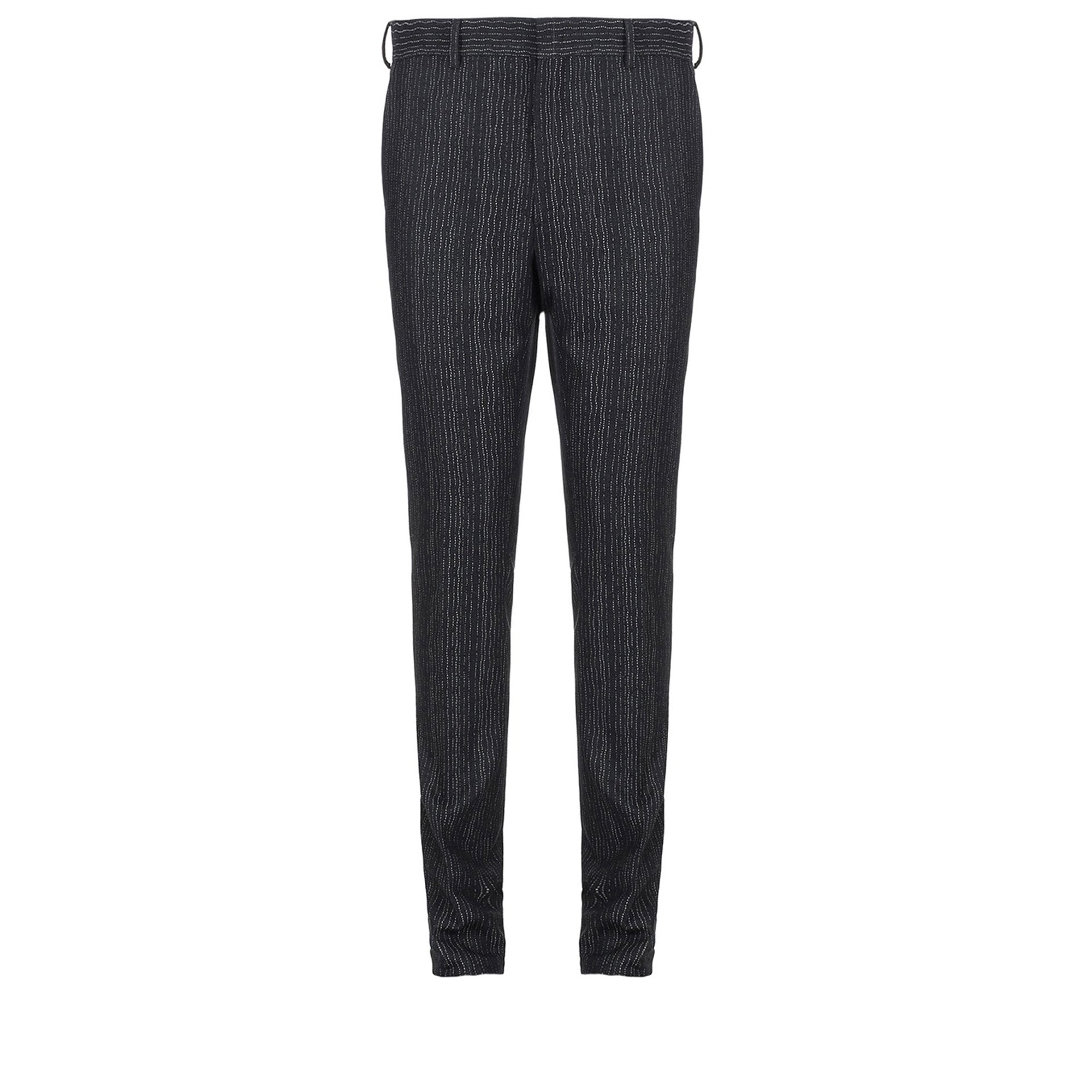 Pantalon coupe regular en jacquard - Noir