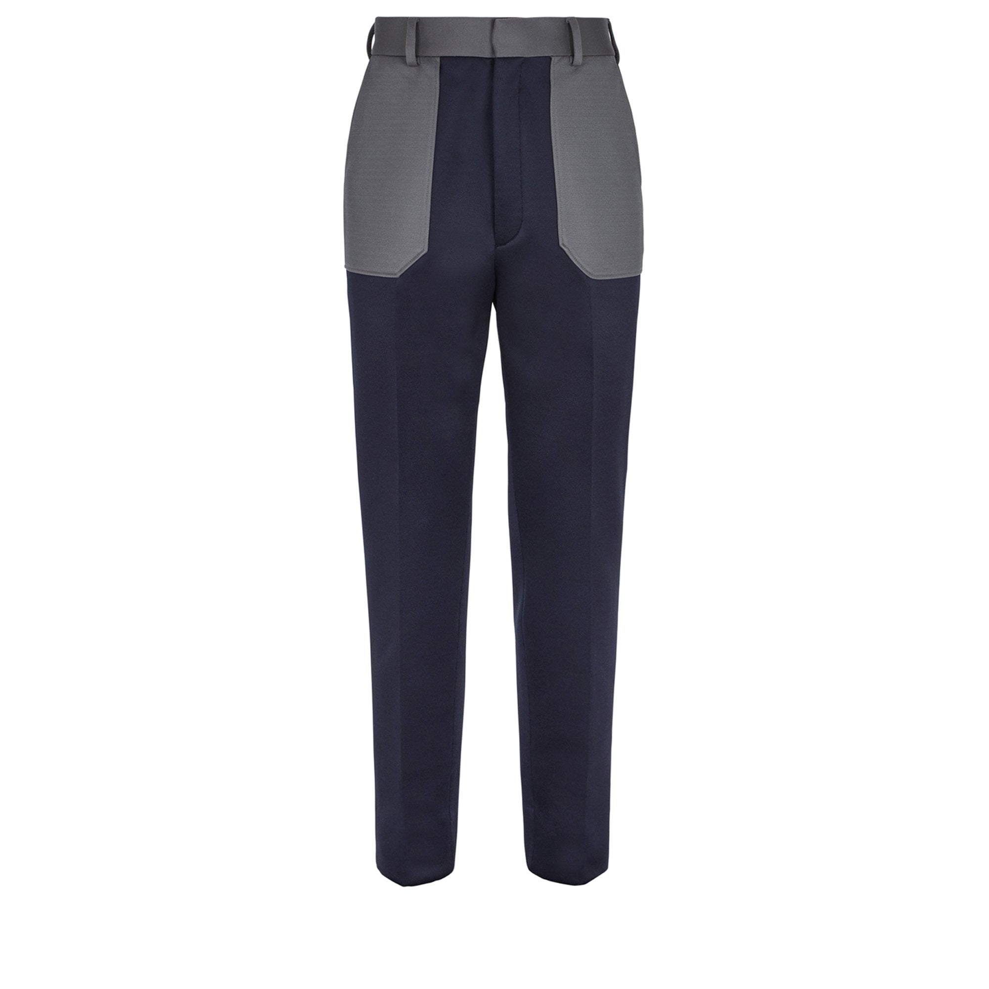 Pantalon taille haute - Bleu & Gris