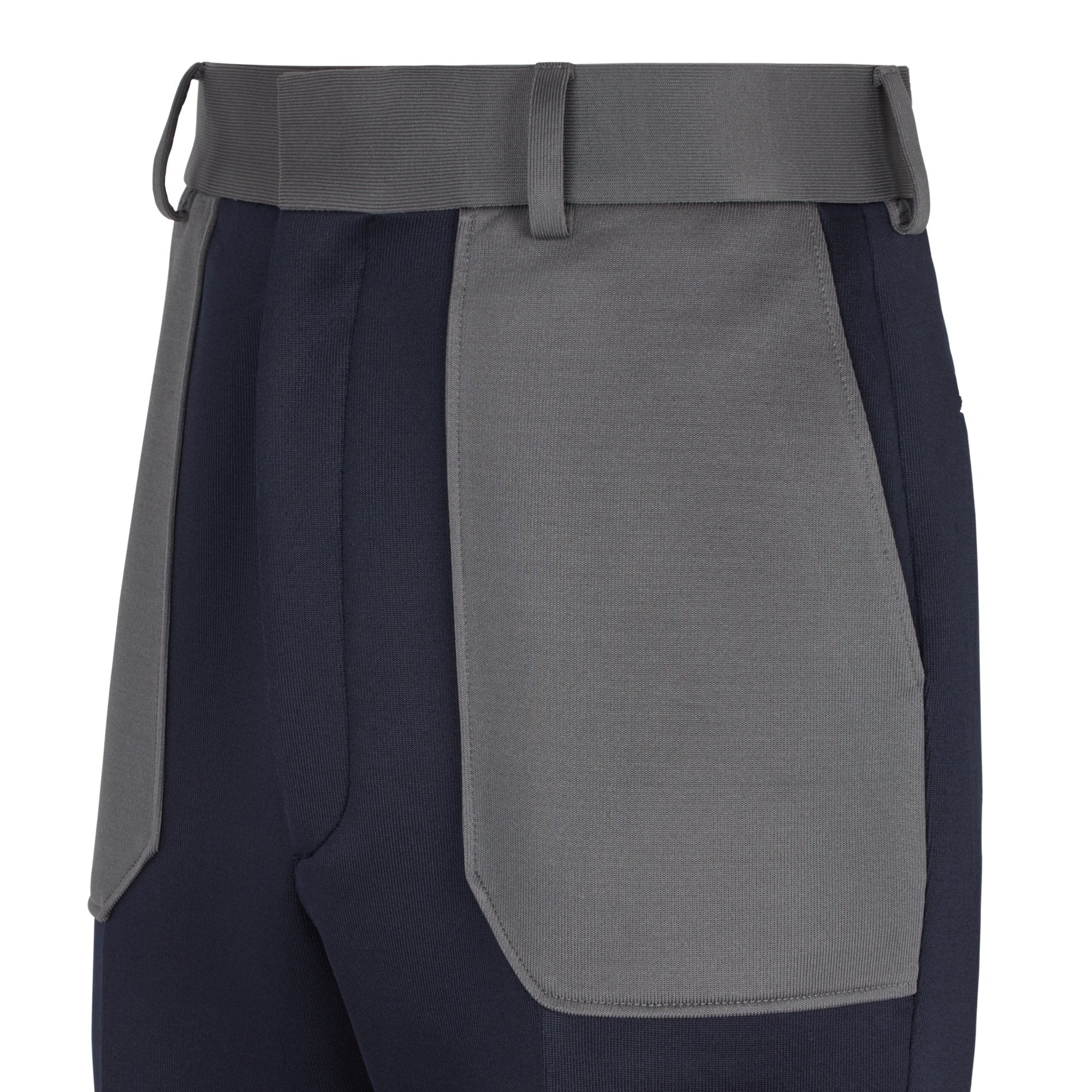Pantalon taille haute - Bleu & Gris