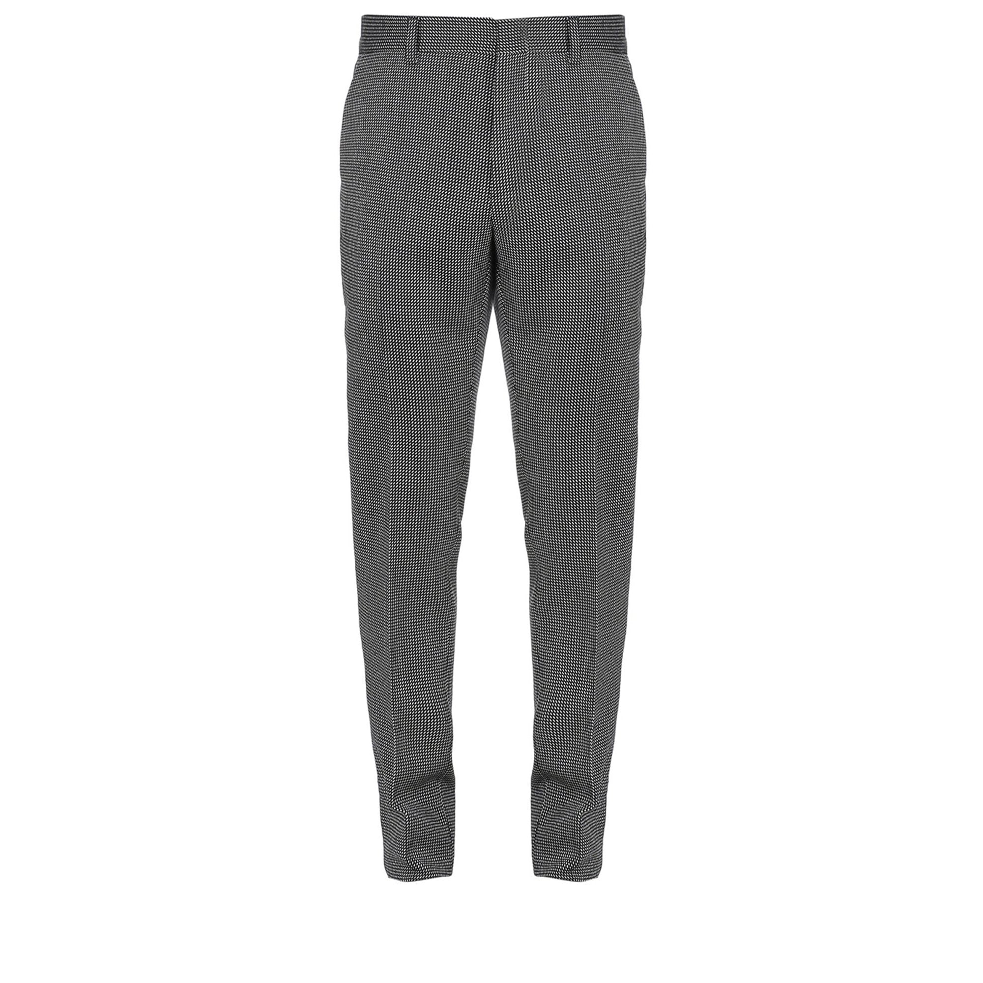 Pantalon coupe regular en laine - Gris