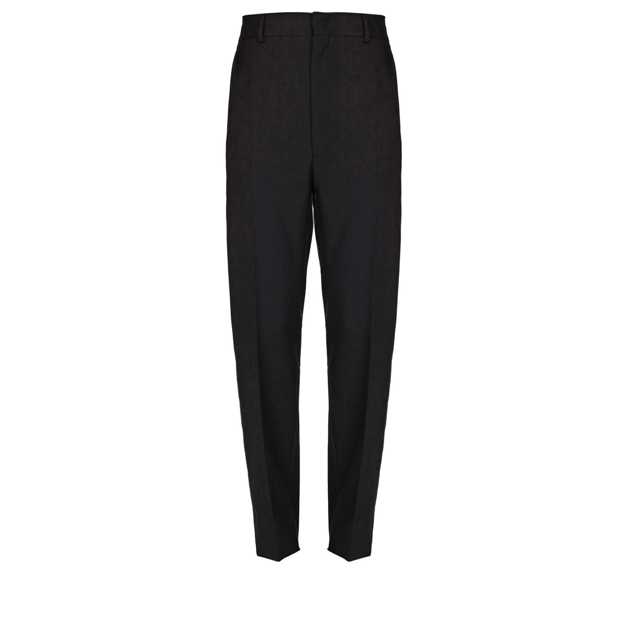 Pantalon coupe regular en organza - Noir