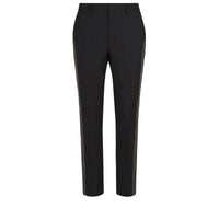 Pantalon coupe regular brodé - Noir