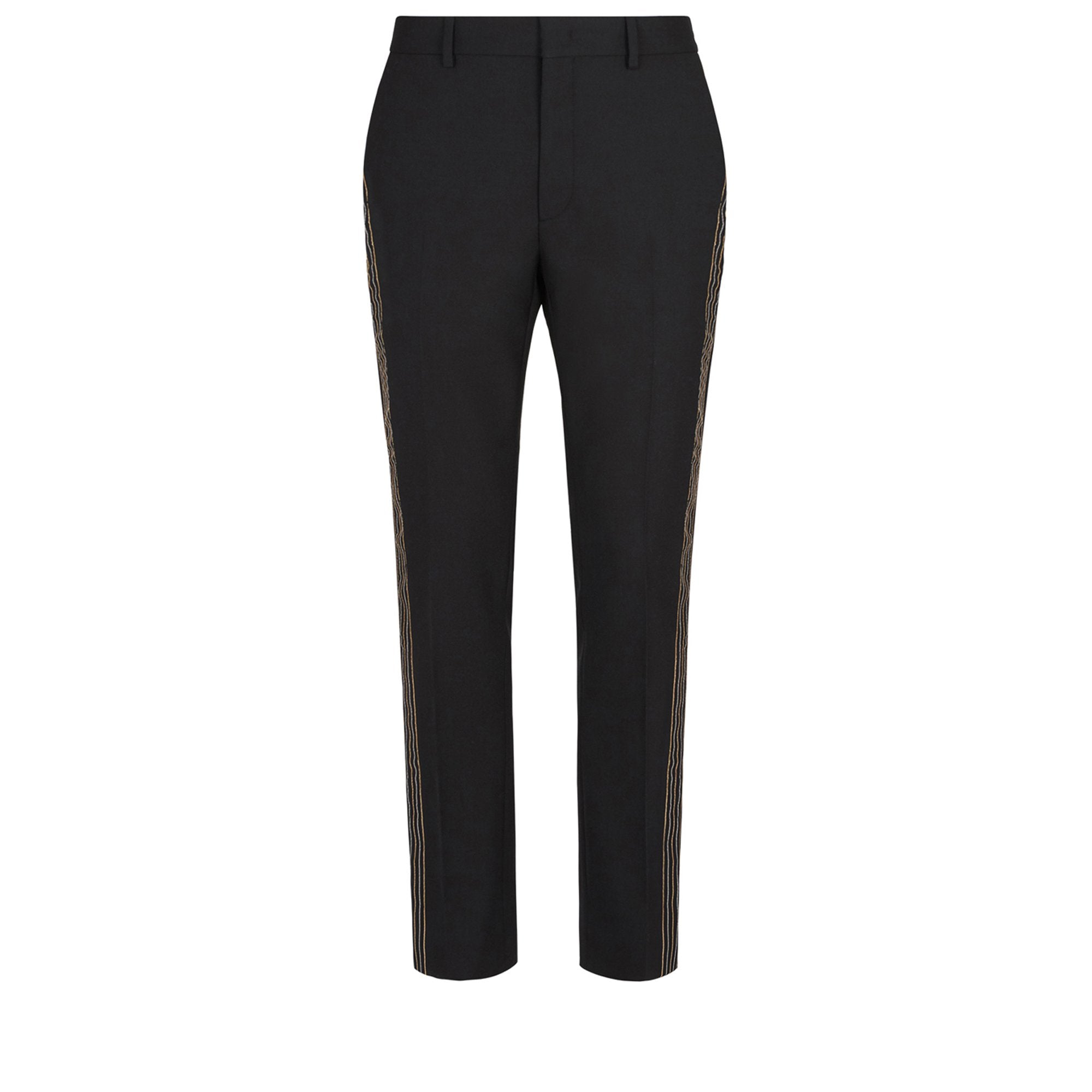 Pantalon coupe regular brodé - Noir