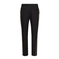 Pantalon coupe regular brodé - Noir