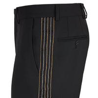 Pantalon coupe regular brodé - Noir