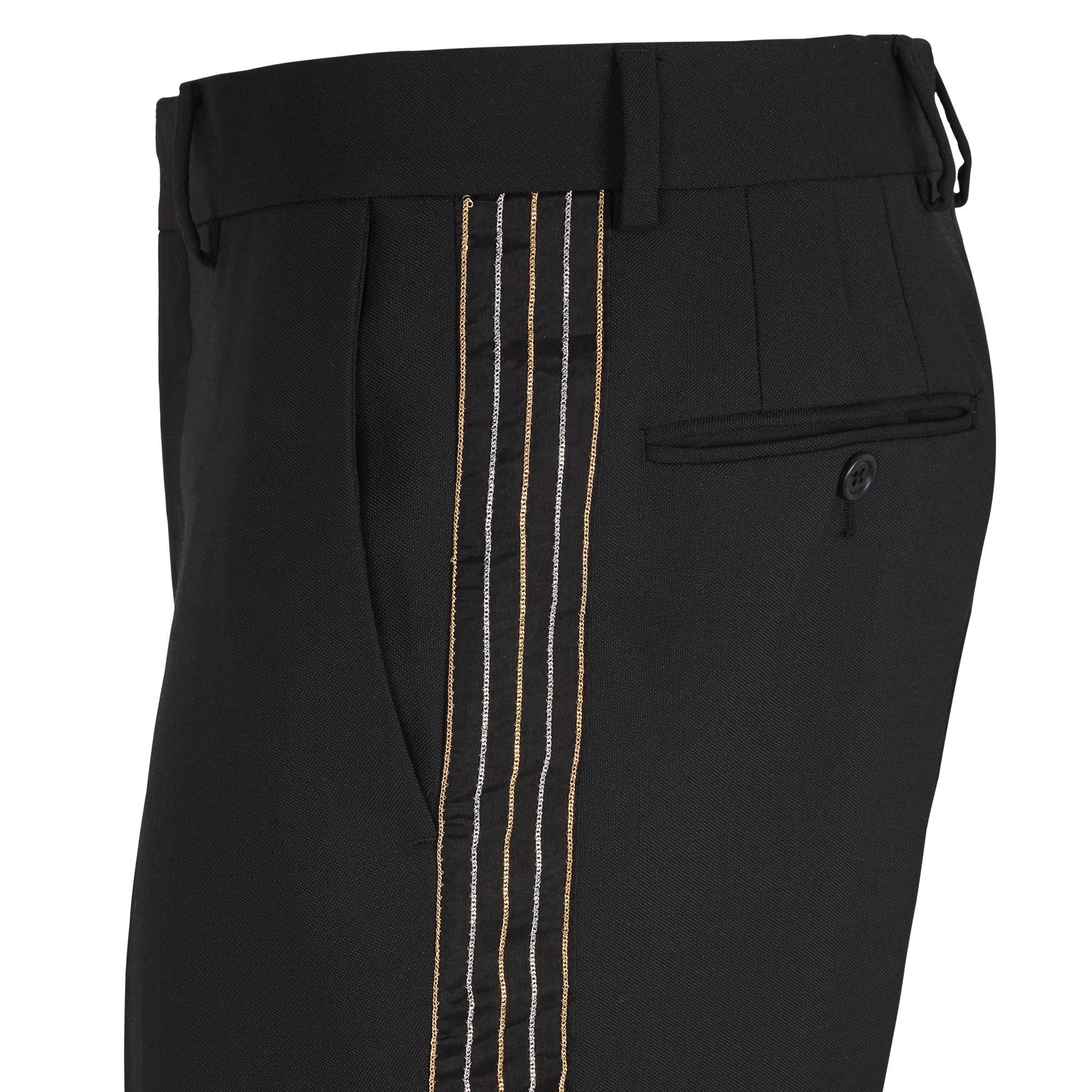 Pantalon coupe regular brodé - Noir