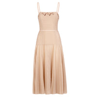 Robe brodée en mohair - Rose