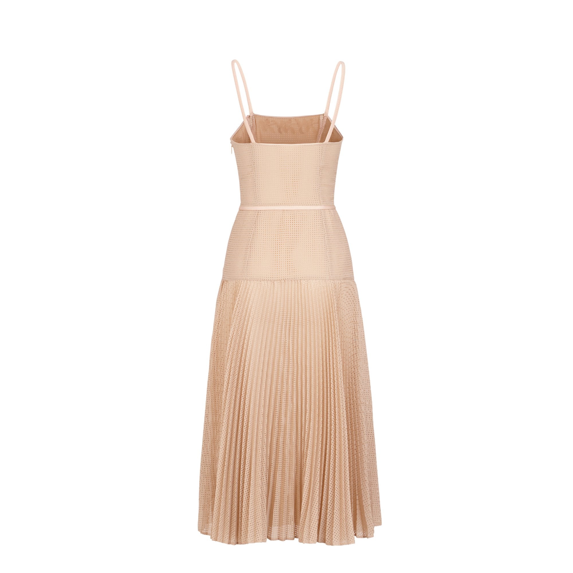 Robe brodée en mohair - Rose