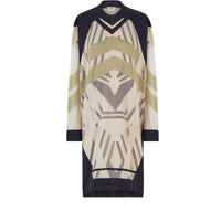 Robe color block en soie - Vert