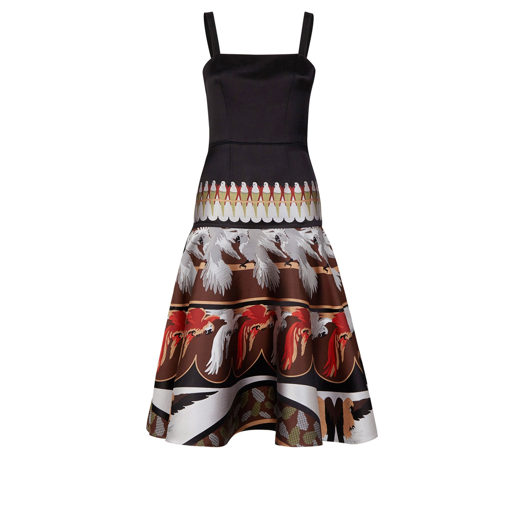 Robe perroquet en soie - Noir