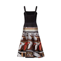 Robe perroquet en soie - Noir