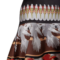 Robe perroquet en soie - Noir