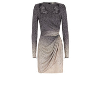 Robe courte en soie - Marron