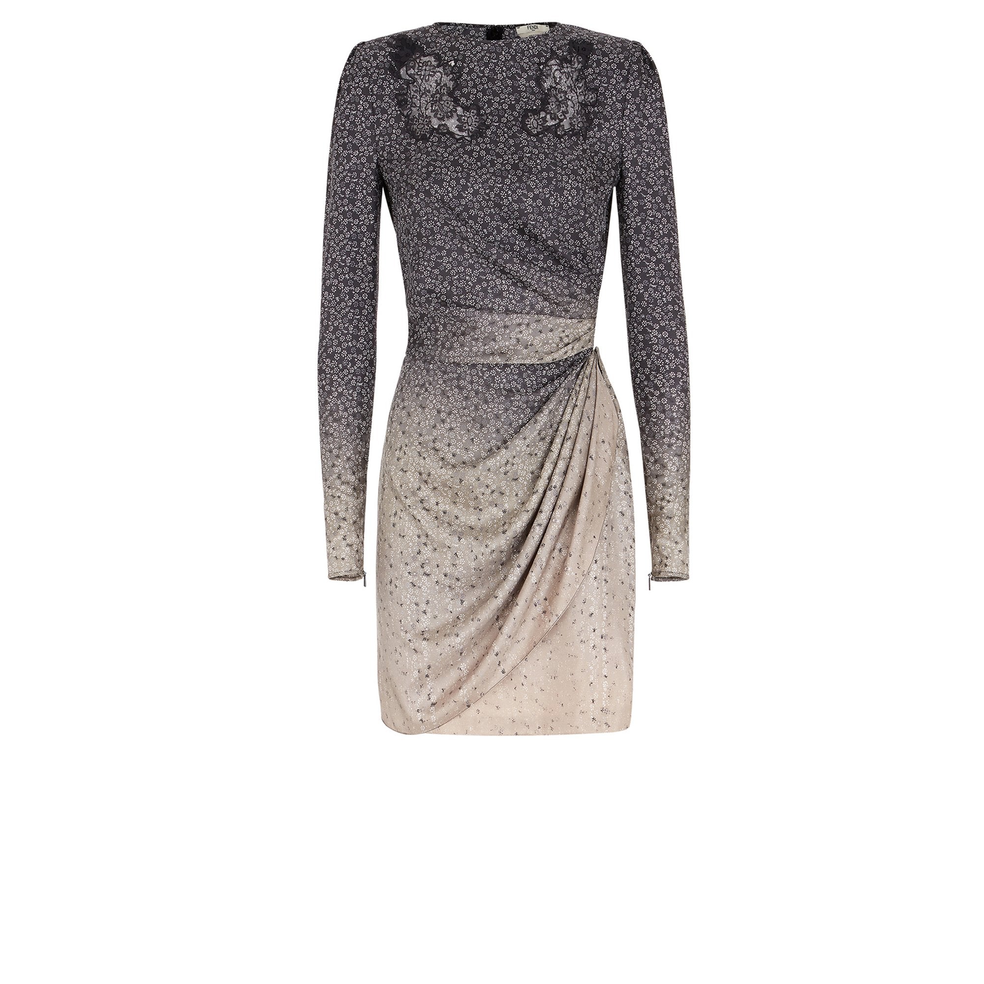 Robe courte en soie - Marron