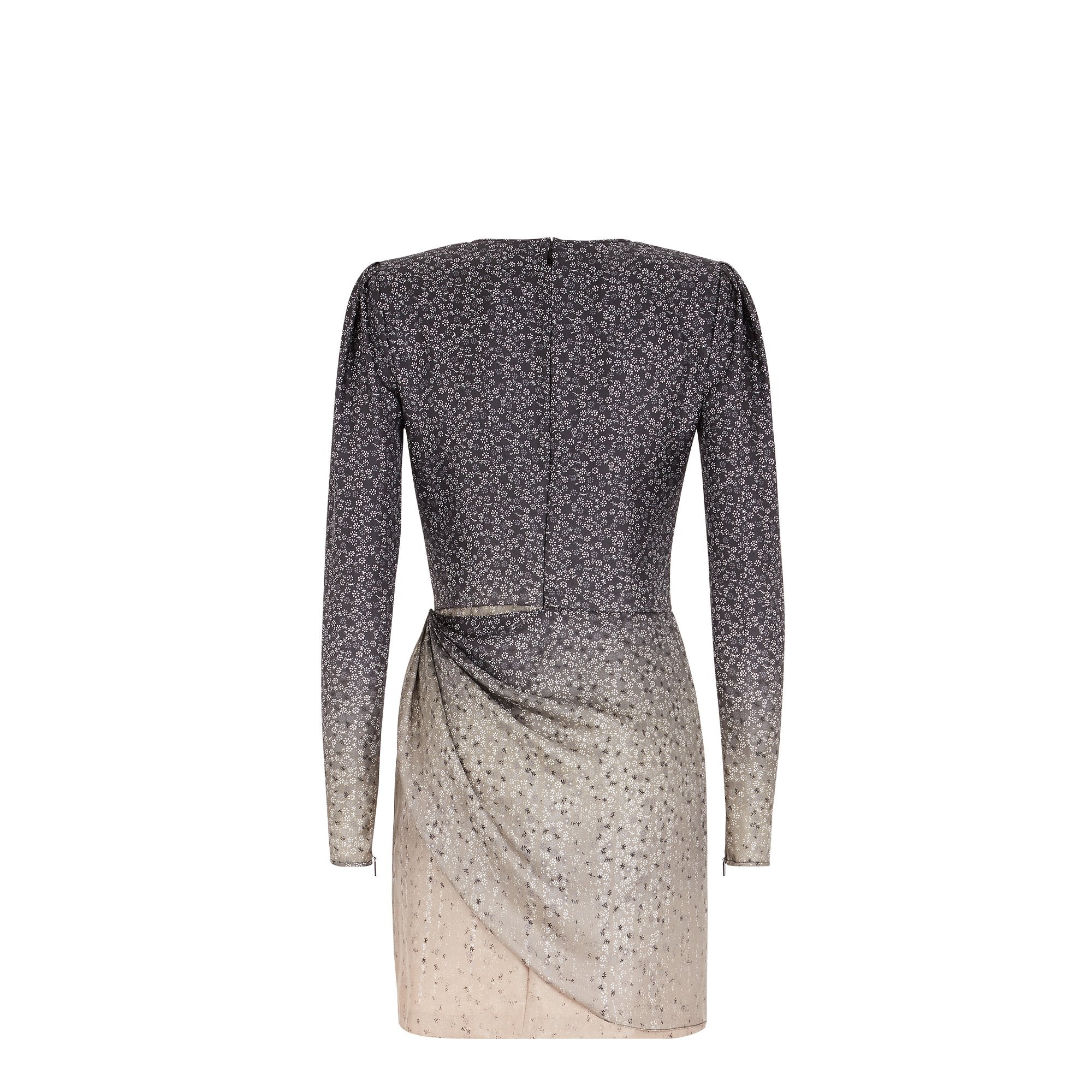 Robe courte en soie - Marron