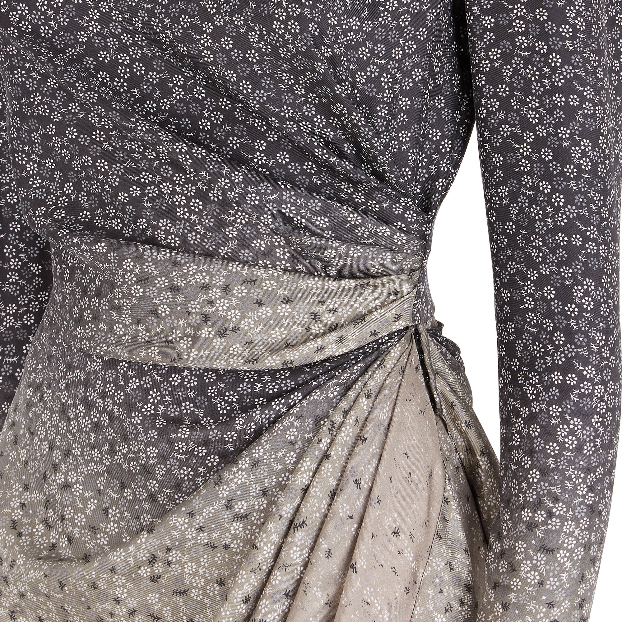 Robe courte en soie - Marron