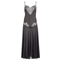 Robe nuisette en soie - Noir