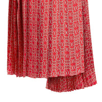 Robe longue chemisier en soie - Rouge