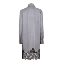Robe géométrique en soie - Gris