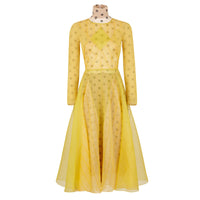 Robe princesse en soie - Jaune