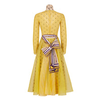 Robe princesse en soie - Jaune