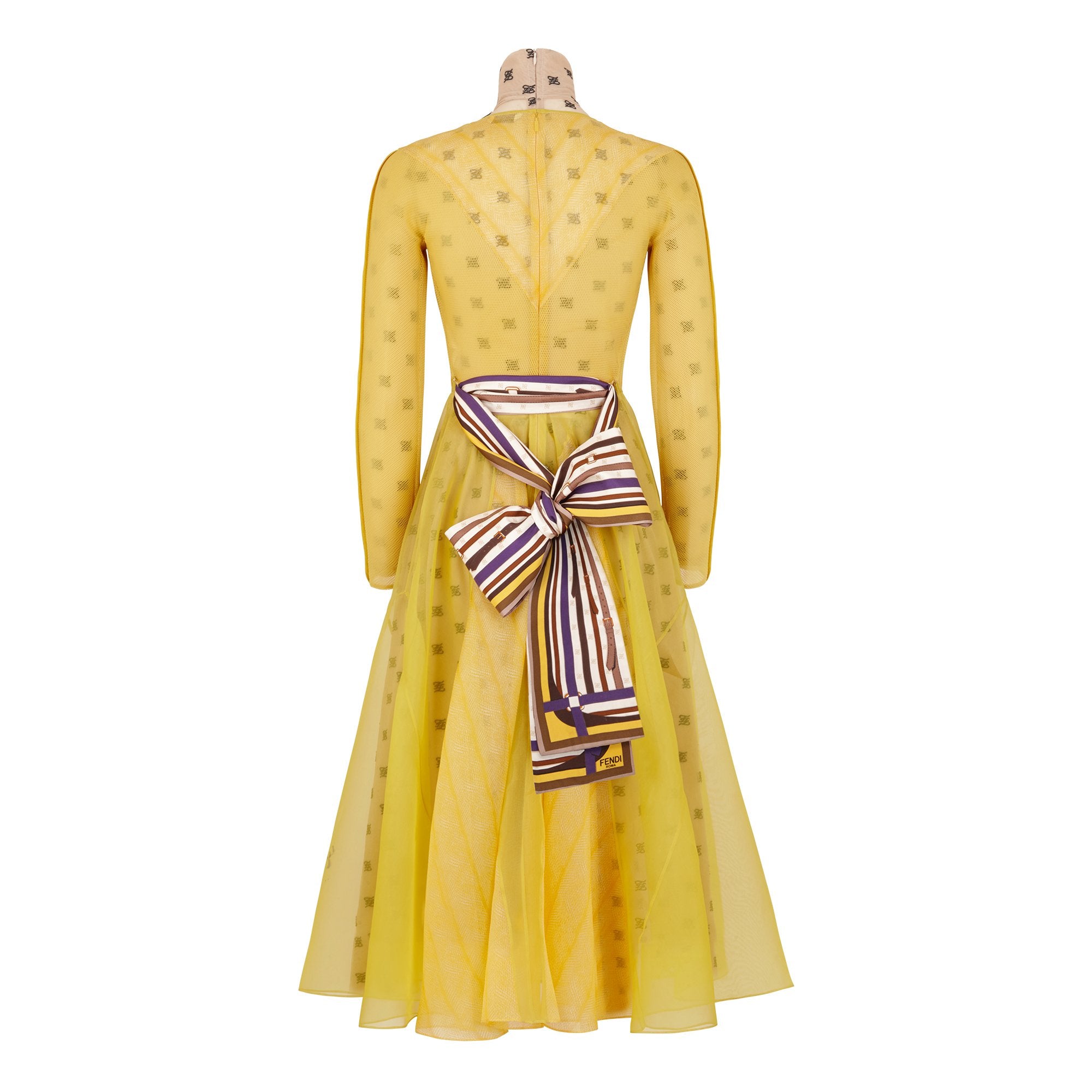 Robe princesse en soie - Jaune