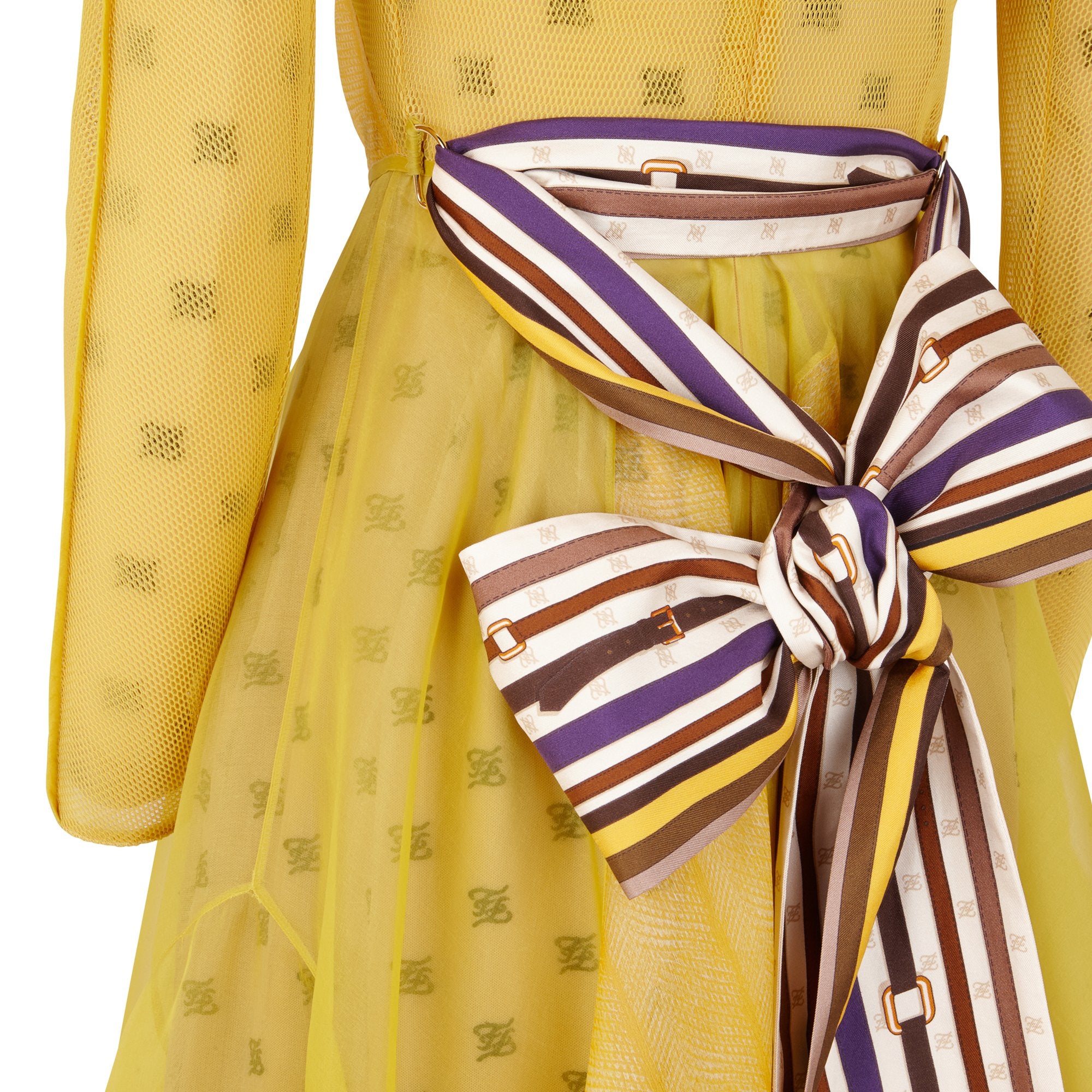 Robe princesse en soie - Jaune