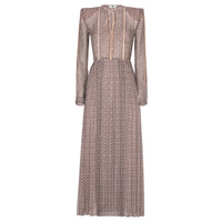 Robe mousseline en soie - Marron