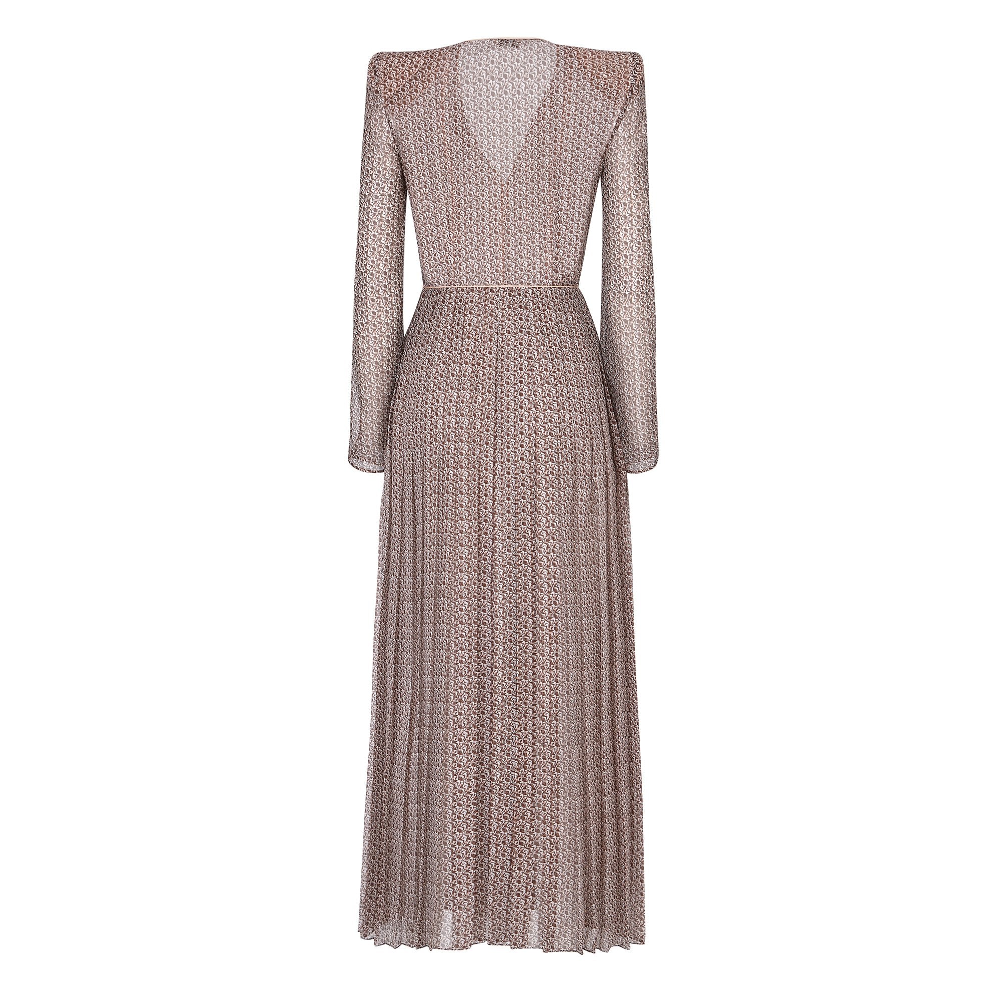 Robe mousseline en soie - Marron