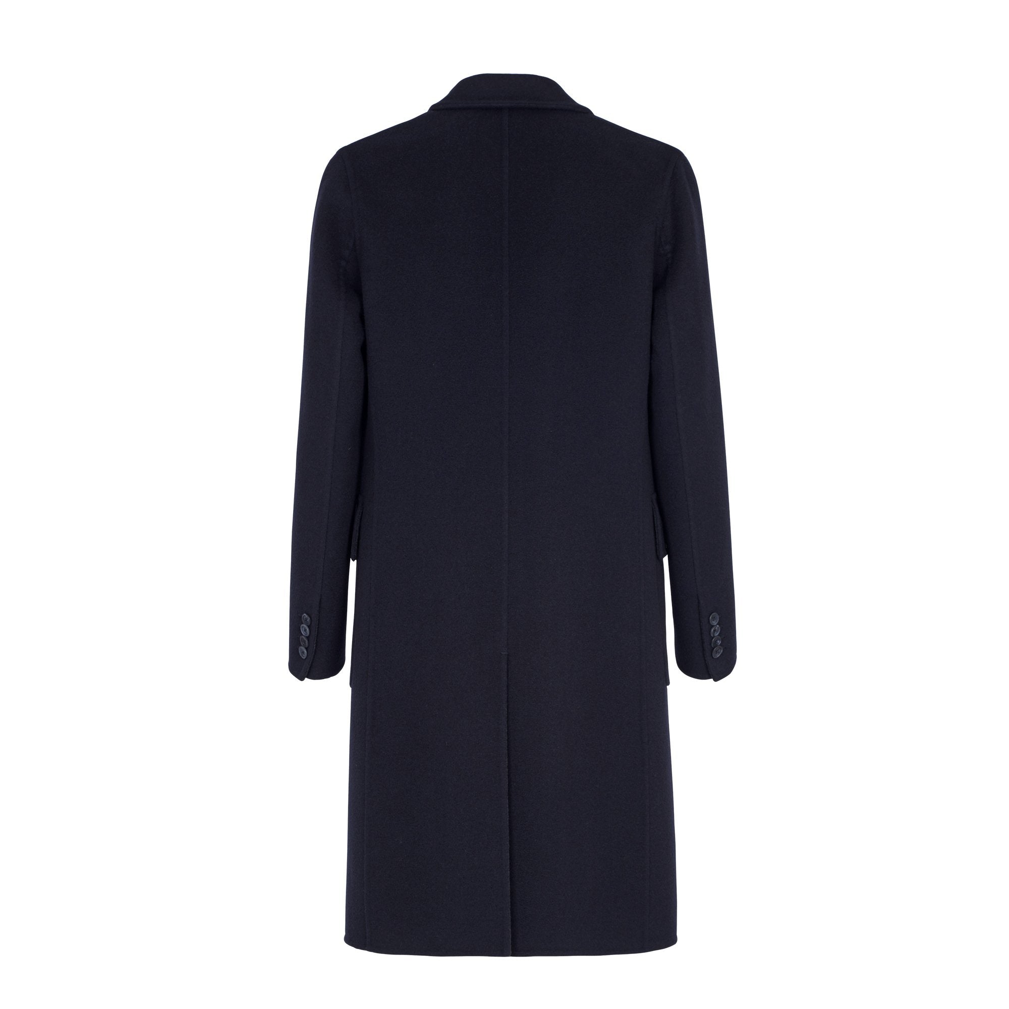 Manteau coupe droite en cachemire - Bleu