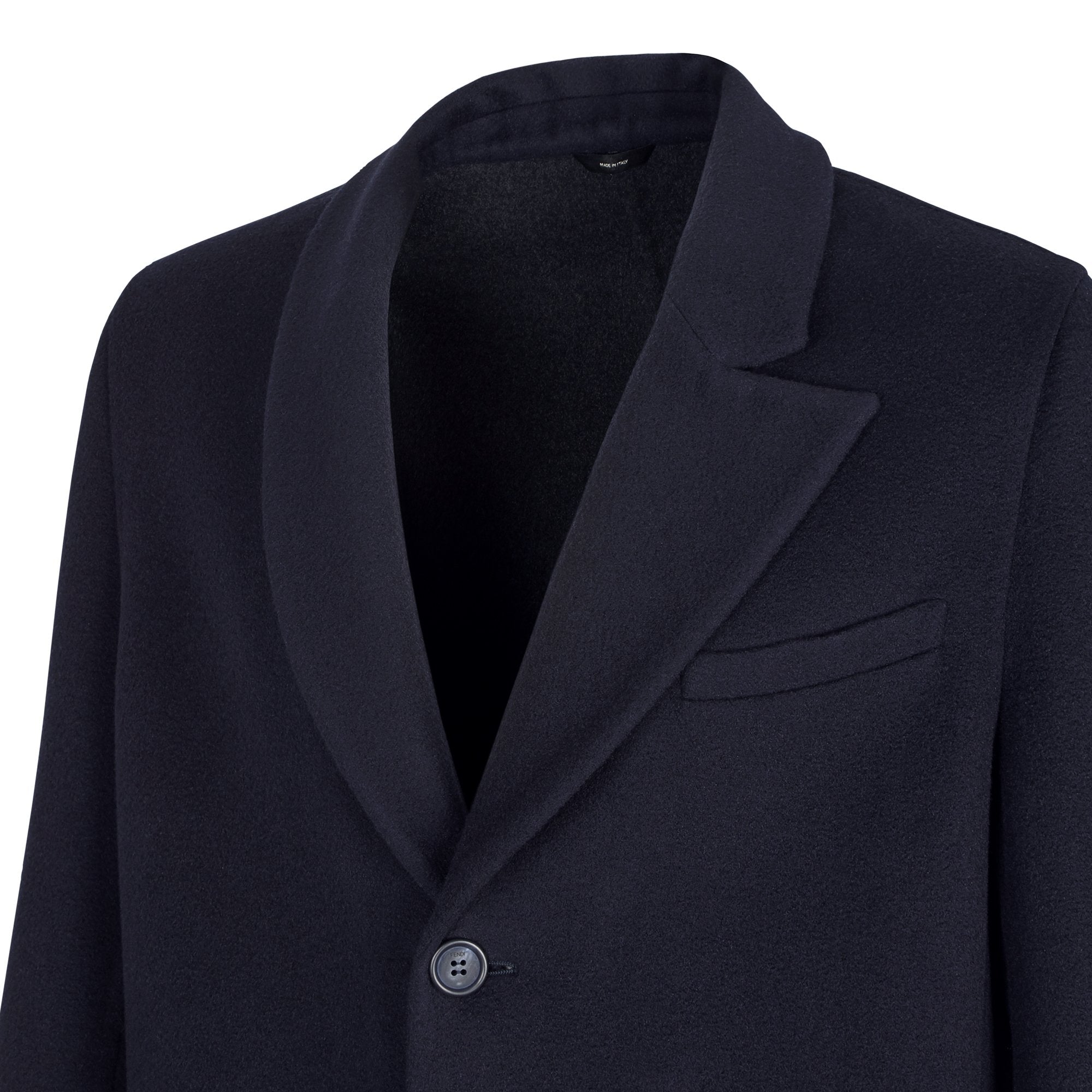 Manteau coupe droite en cachemire - Bleu