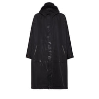 Parka oversize en laine - Noir