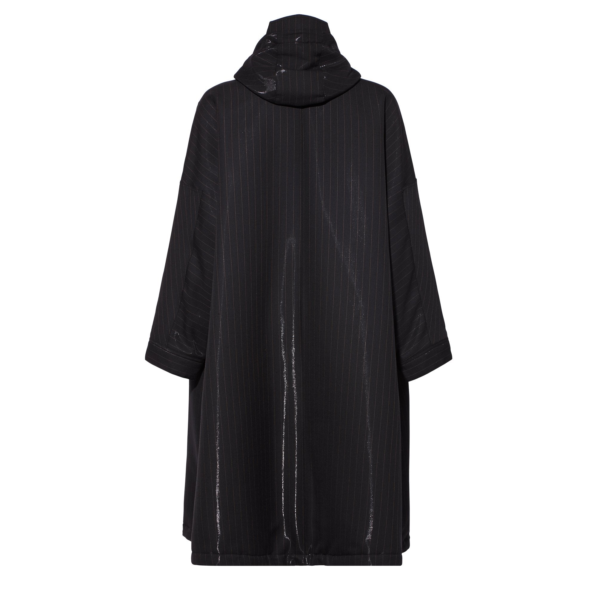 Parka oversize en laine - Noir