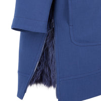 Manteau réversible à capuche - Bleu