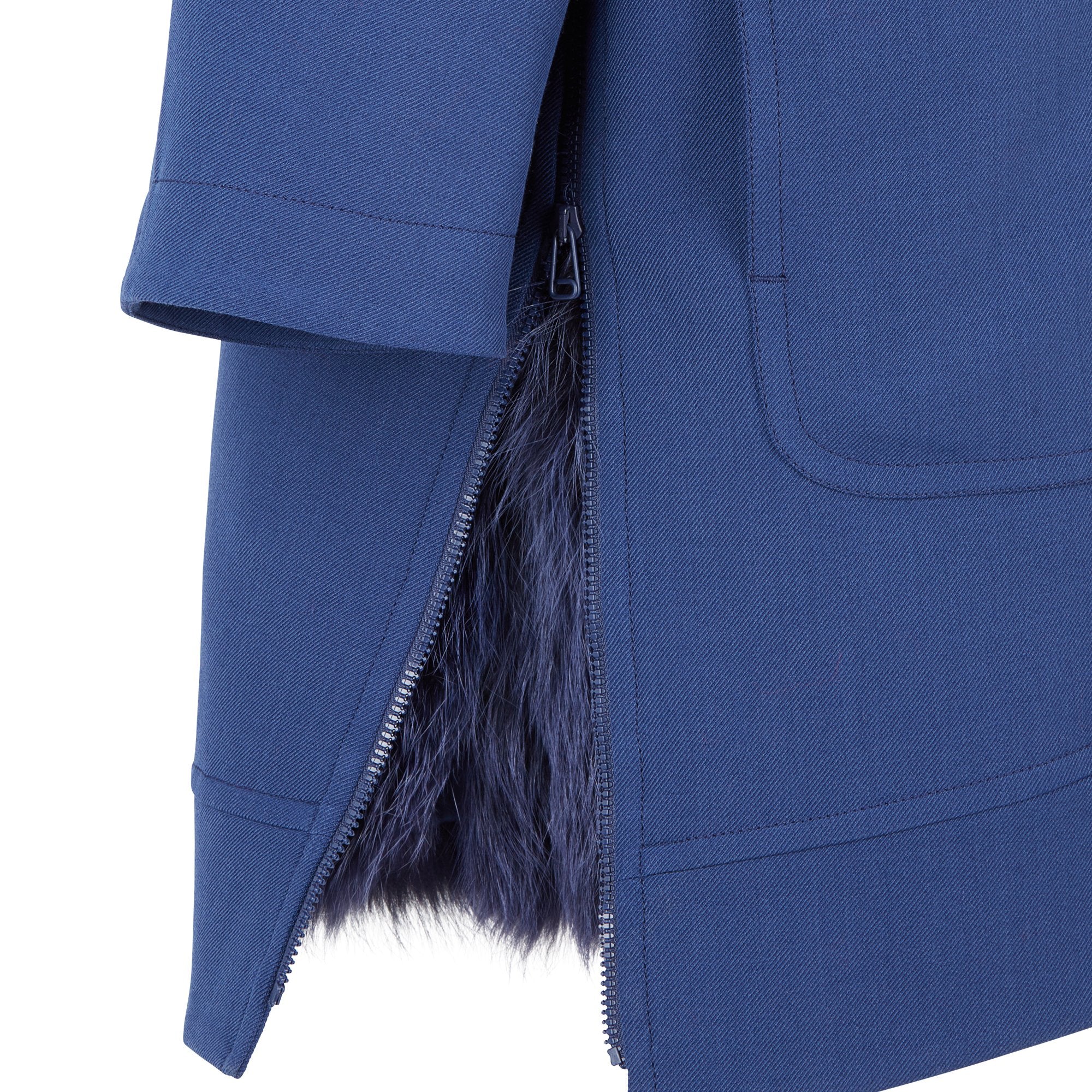 Manteau réversible à capuche - Bleu