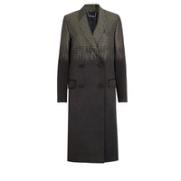 Manteau long en jacquard - Noir