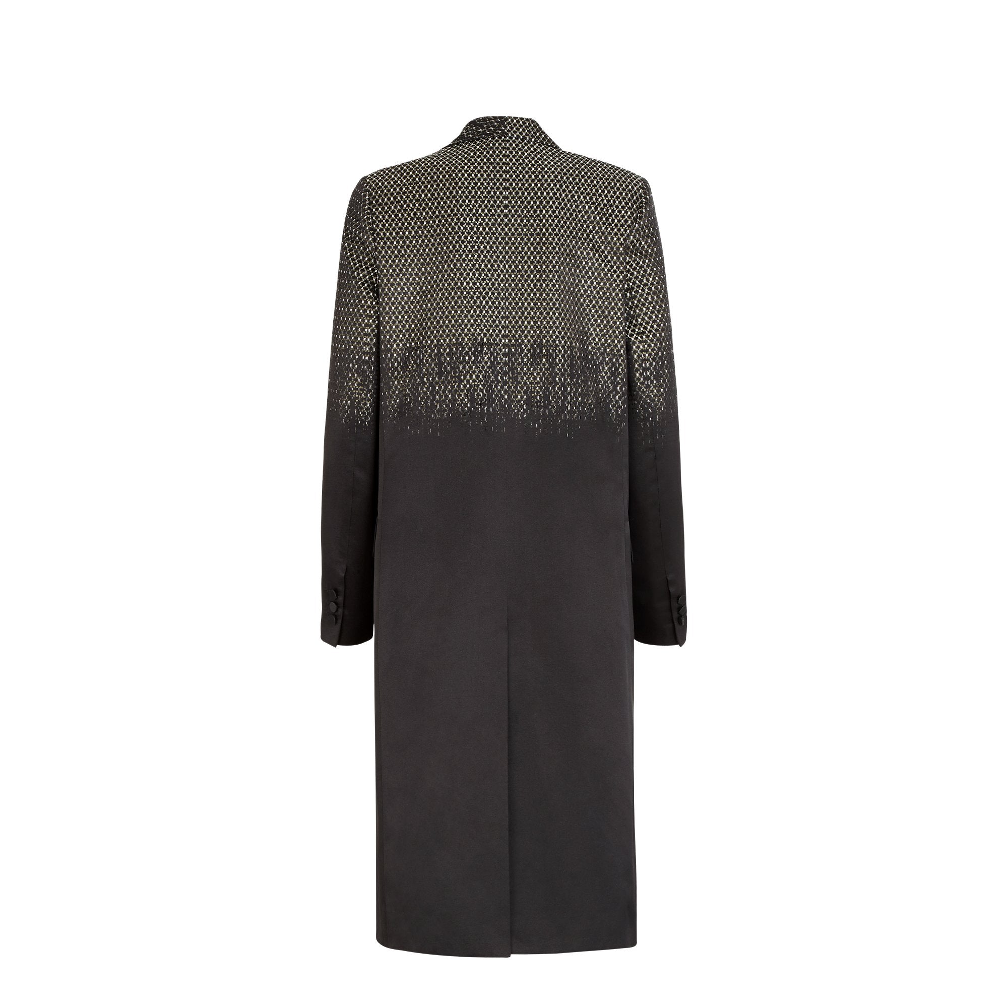 Manteau long en jacquard - Noir