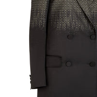 Manteau long en jacquard - Noir